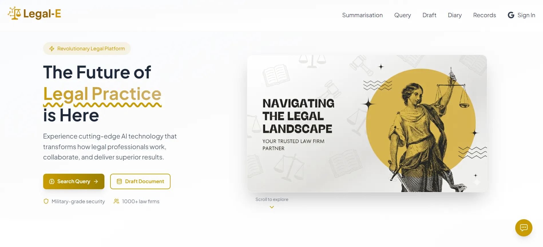 Legal-E interface